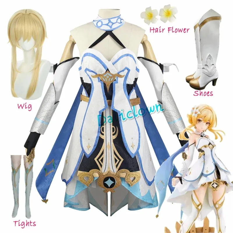 Game GenshinImpact Lumine Cosplay Costume Plus Size Halloween Party Clothes Women Girls Cute Suit Wig Shoes Boots Full Set
Game GenshinImpact Lumine Cosplay Costume Plus Size Halloween Party Clothes Women Girls Cute Suit Wig Shoes Boots Full Set
