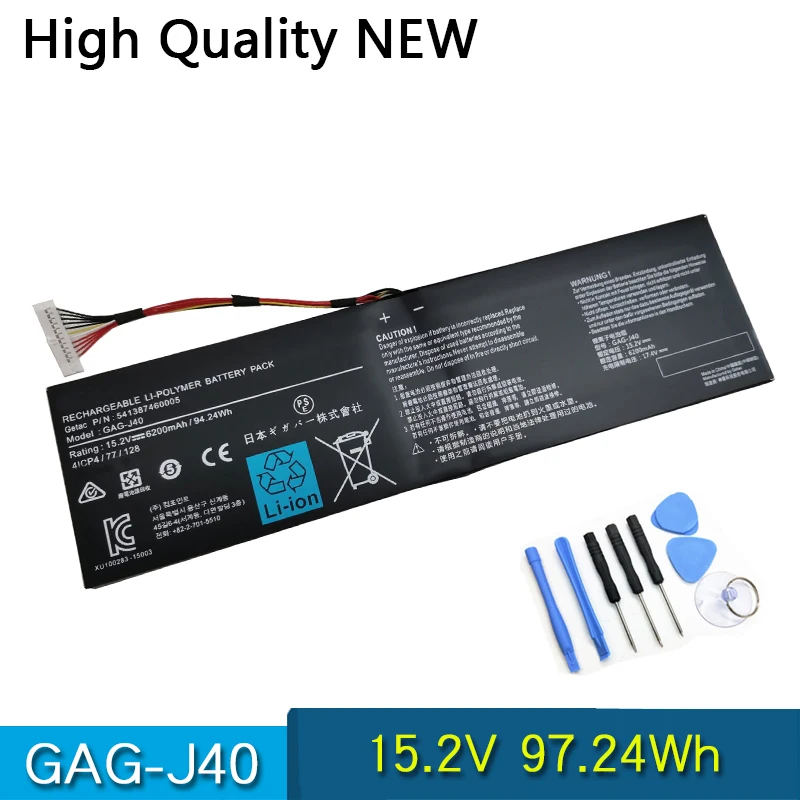 Новый аккумулятор GAG-J40 для Gigabyte Aorus X7 Dt V7 V8 V6 Aero 15 14 V7 14-W-CF2 15x15w 14-P64WV6 P64Wv7-De325Tb
Новый аккумулятор GAG-J40 для Gigabyte Aorus X7 Dt V7 V8 V6 Aero 15 14 V7 14-W-CF2 15x15w 14-P64WV6 P64Wv7-De325Tb