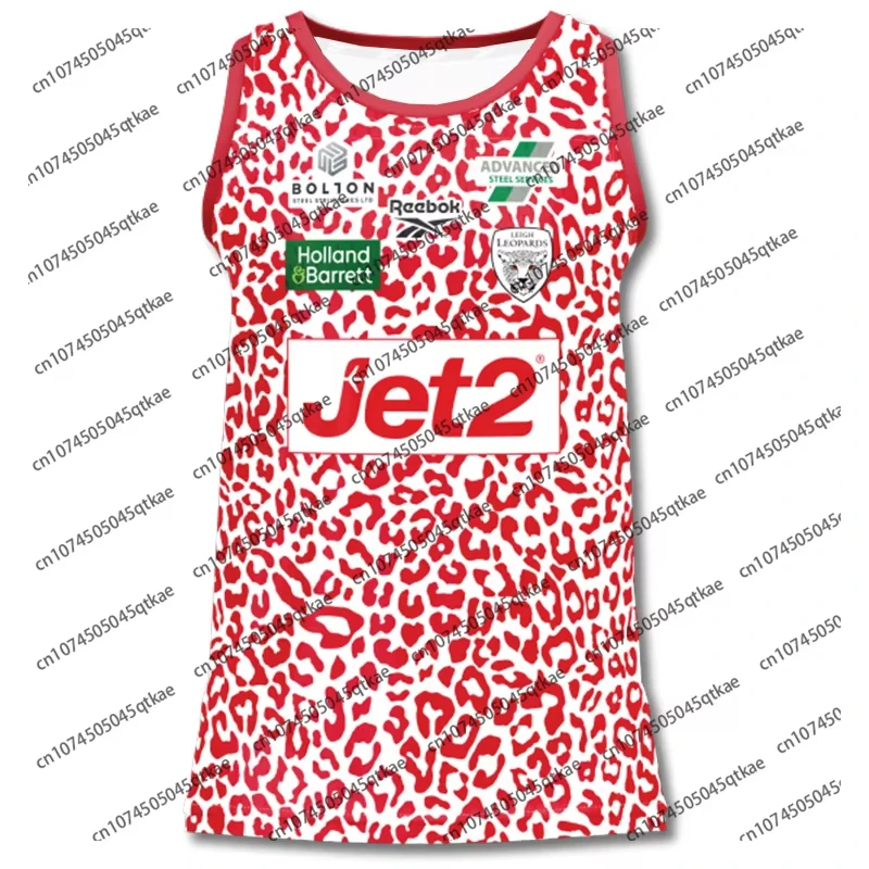 2025 New Rugby Sports Jersey Leigh Leopards Breathable Quick Drying Training Sleeveless Vest England Men Women Kid Vest Tops
2025 New Rugby Sports Jersey Leigh Leopards Breathable Quick Drying Training Sleeveless Vest England Men Women Kid Vest Tops