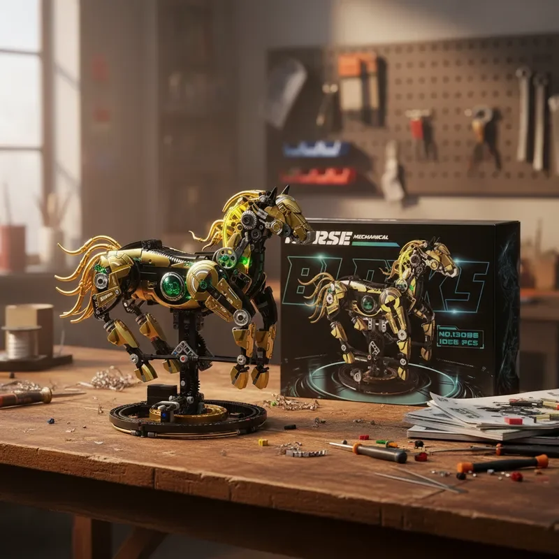 1055 шт. новый механический набор строительных блоков с изображением лошади и животных, комплект MOC, строительная модель, подарки для детей, подарки на день рождения, Рождество
1055 шт. новый механический набор строительных блоков с изображением лошади и животных, комплект MOC, строительная модель, подарки для детей, подарки на день рождения, Рождество