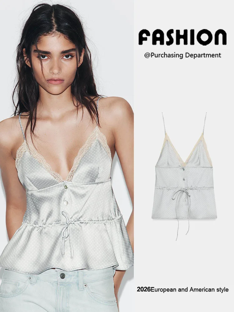 Fashionable Lace Trim Silk Satin Feel Women's Top New Arrival Summer Sleeveless Strapless Regular Fit Crew Neck Style
Fashionable Lace Trim Silk Satin Feel Women's Top New Arrival Summer Sleeveless Strapless Regular Fit Crew Neck Style
