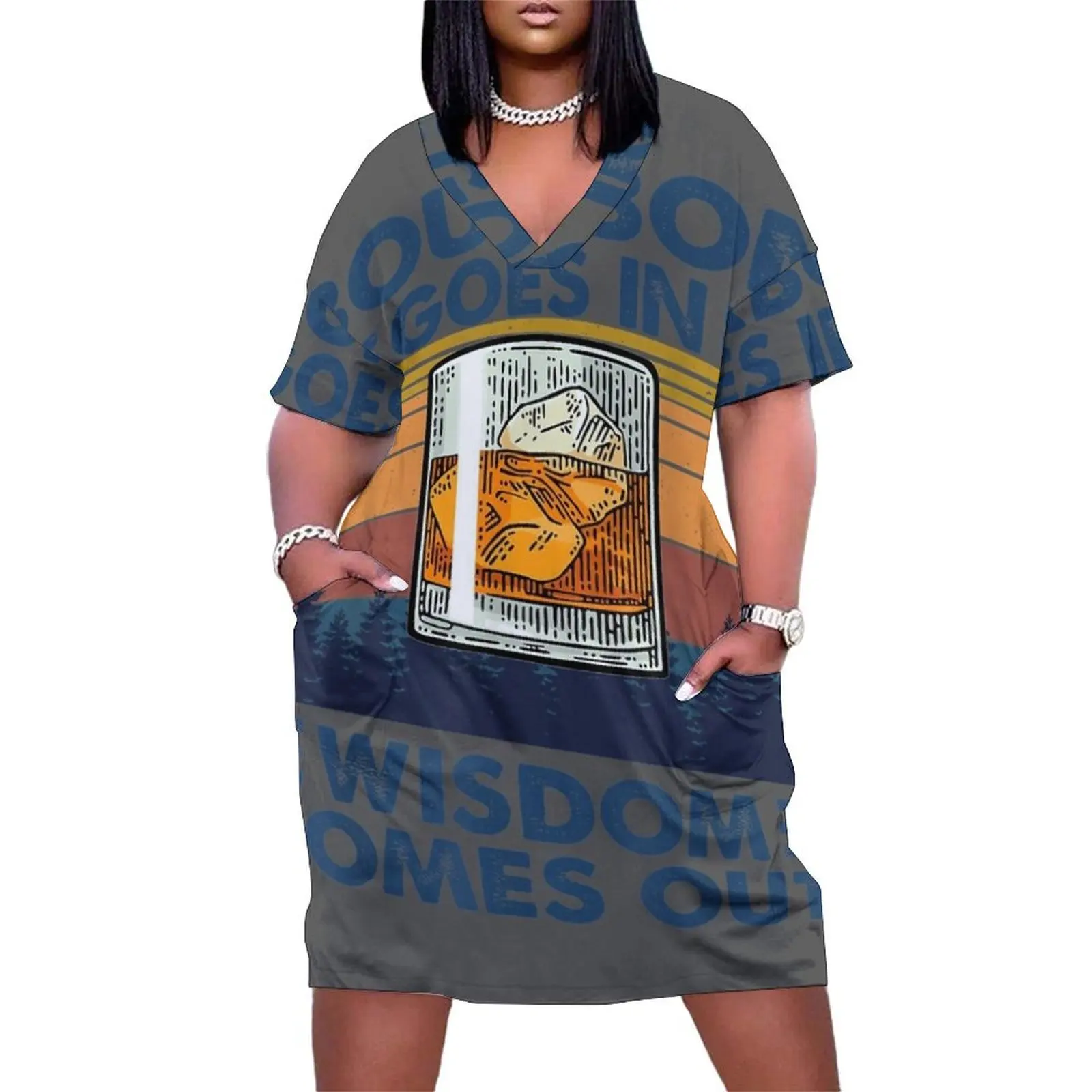 Bourbon Goes In Wisdom Comes Out Bourbon Drinking Lover Loose Pocket Dress Long dress
Bourbon Goes In Wisdom Comes Out Bourbon Drinking Lover Loose Pocket Dress Long dress