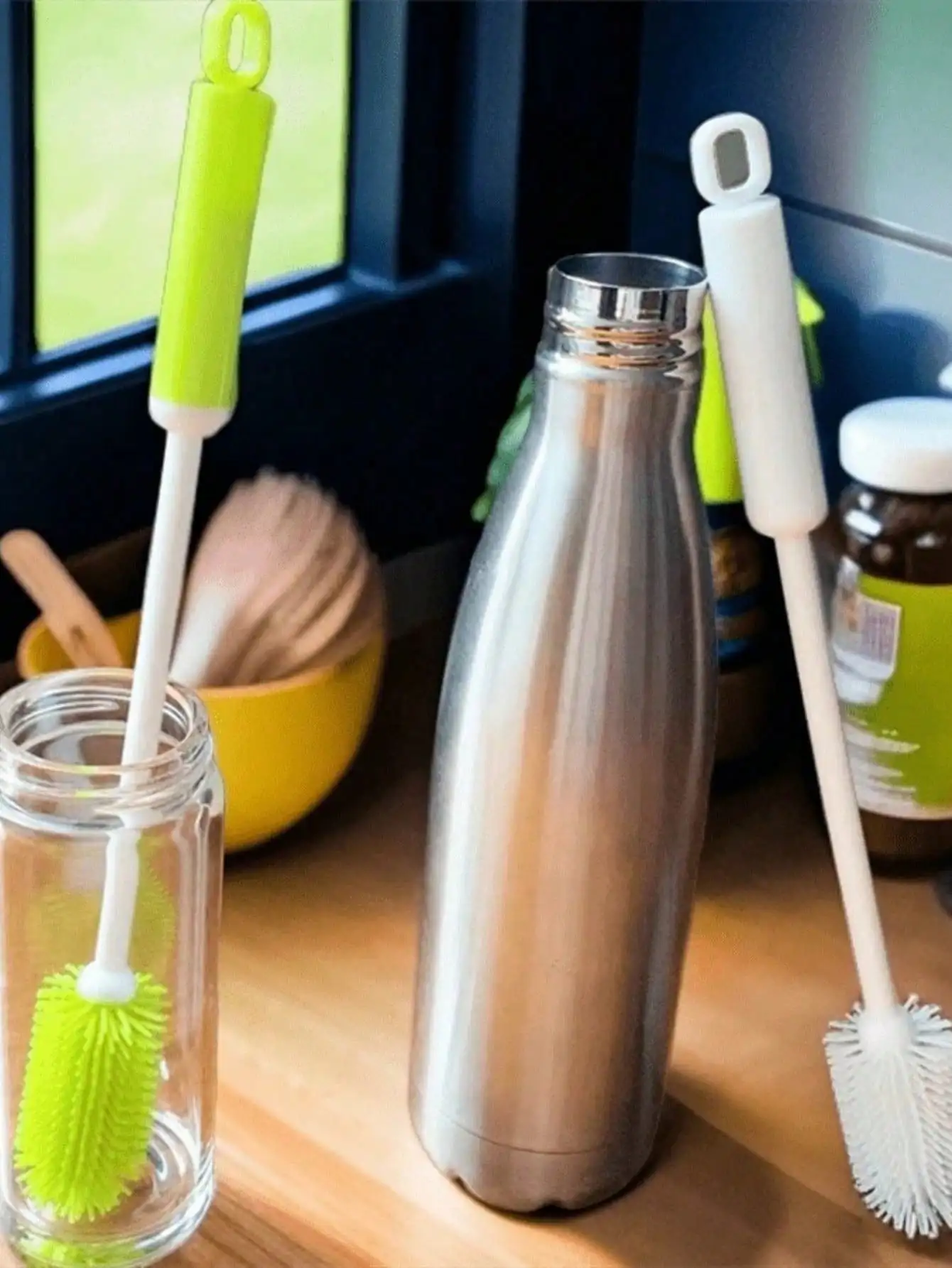 1pc 30cm TPR Material Water Cup Cleaning Brush, Multi-Purpose Cleaning Brush Suitable For Kitchen Utensils, Baby Bottles, Cups, Bottles, Elongated Containers, Jars, Coffee Cups, Wine Glasses, Kitchen, Bathroom, Household Items
1pc 30cm TPR Material Water Cup Cleaning Brush, Multi-Purpose Cleaning Brush Suitable For Kitchen Utensils, Baby Bottles, Cups, Bottles, Elongated Containers, Jars, Coffee Cups, Wine Glasses, Kitchen, Bathroom, Household Items