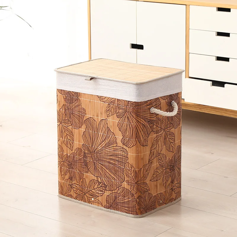Bamboo Laundry Baskets Bathroom Folding Storage Bucket Bedroom Dirty Clothes with Lid Laundry Basket Multifunctional Storage Box
Bamboo Laundry Baskets Bathroom Folding Storage Bucket Bedroom Dirty Clothes with Lid Laundry Basket Multifunctional Storage Box