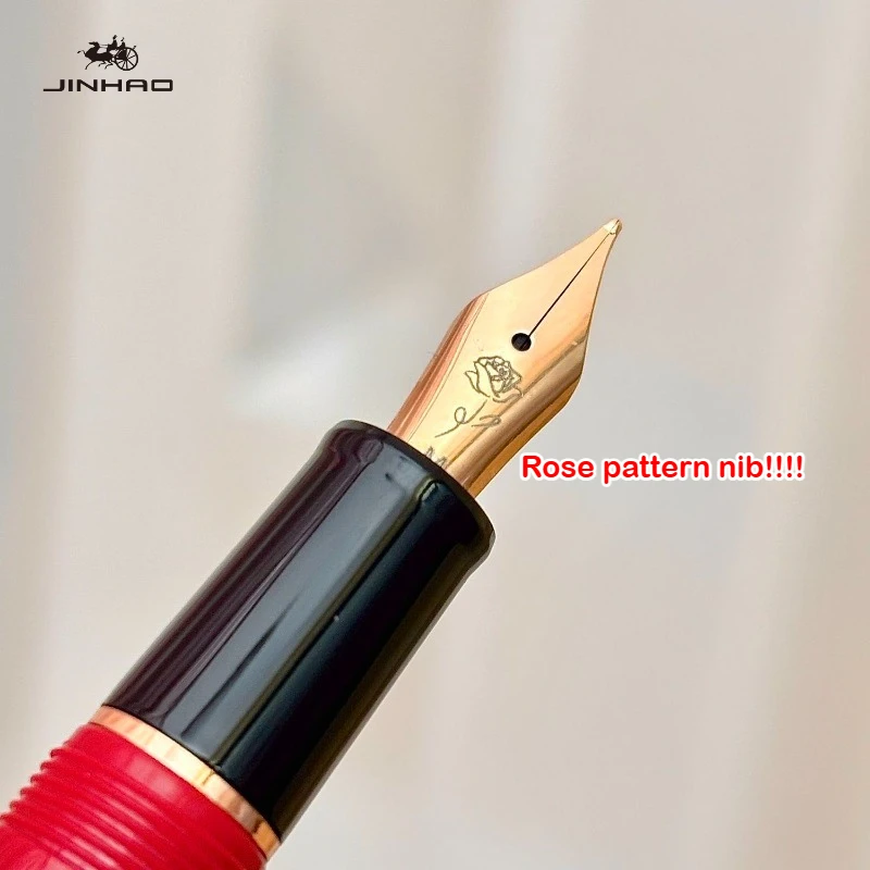 Лимитированная серия акриловой перьевой ручки JINHAO 82 MINI, черная, с красным золотым зажимом, с узором в виде роз, перо с розовым узором, канцелярские принадлежности для офиса и школы.
Лимитированная серия акриловой перьевой ручки JINHAO 82 MINI, черная, с красным золотым зажимом, с узором в виде роз, перо с розовым узором, канцелярские принадлежности для офиса и школы.