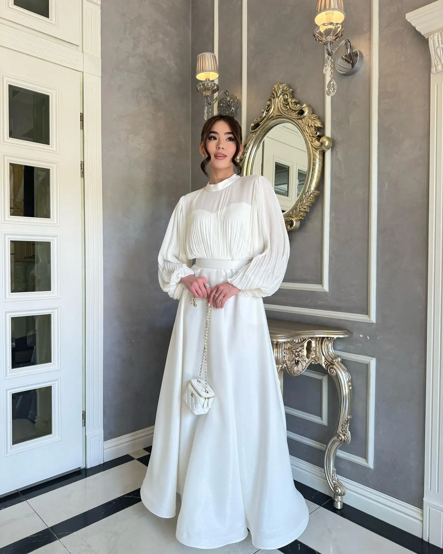 Customized Graceful Satin Evening Dresses Temperament Long Sleeves Crew neck Cocktail Dress Custom Size Bespoke Occasion Gowns
Customized Graceful Satin Evening Dresses Temperament Long Sleeves Crew neck Cocktail Dress Custom Size Bespoke Occasion Gowns