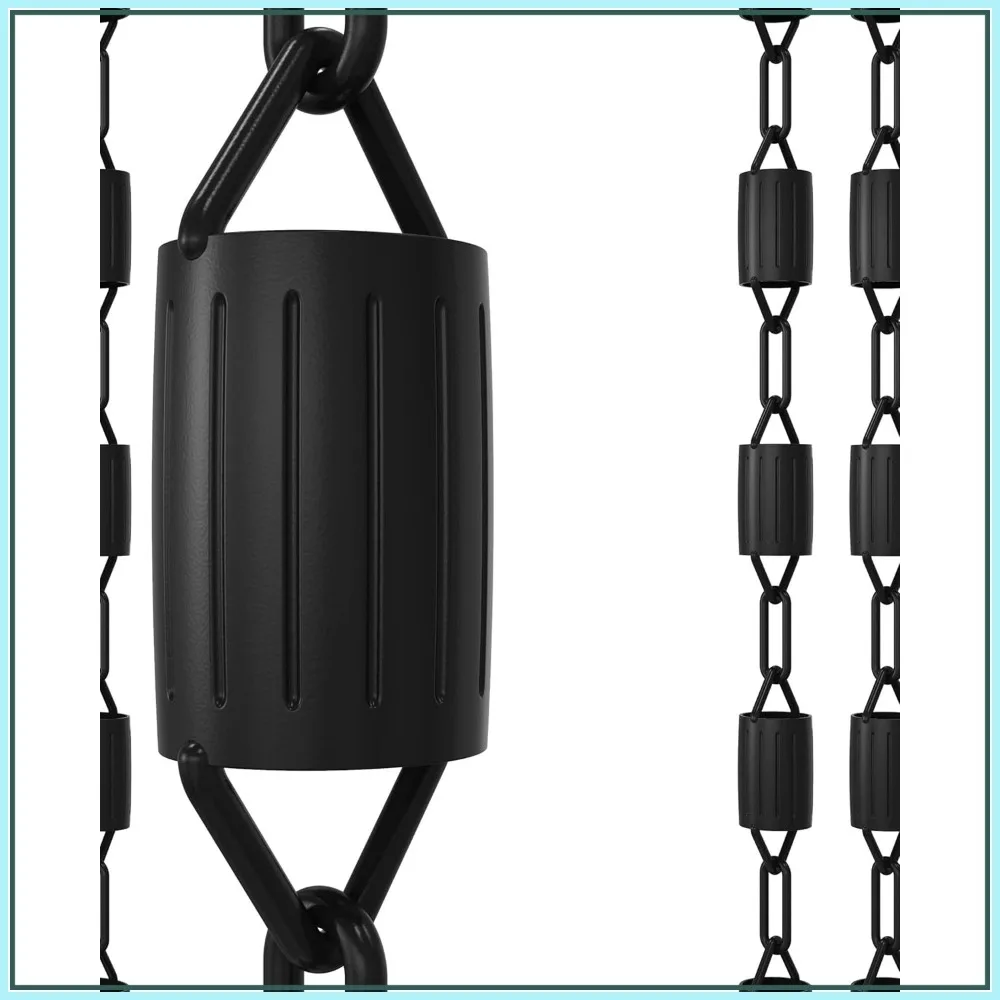 8.5 Ft Aluminum Rain Chain for Gutters, Scallop Cups, Black Powder Coated, Downspout Alternative
8.5 Ft Aluminum Rain Chain for Gutters, Scallop Cups, Black Powder Coated, Downspout Alternative