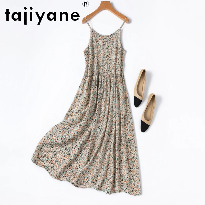 TAJIYANE 100% Real Mulberry Silk Long Dresses Woman Summer 2025 Vacation Printed Spaghetti Strap Dress Ladies Clothes Vestidos
TAJIYANE 100% Real Mulberry Silk Long Dresses Woman Summer 2025 Vacation Printed Spaghetti Strap Dress Ladies Clothes Vestidos