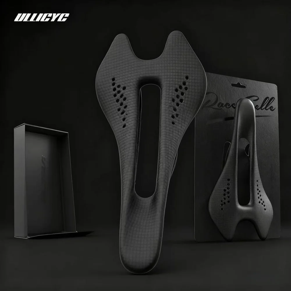2025 New ULLICYC Carbon Fiber Road Saddle Ultralight 48.5g 242*122mm Full Carbon Double-Track Hollow Breathable Bike Saddle
2025 New ULLICYC Carbon Fiber Road Saddle Ultralight 48.5g 242*122mm Full Carbon Double-Track Hollow Breathable Bike Saddle