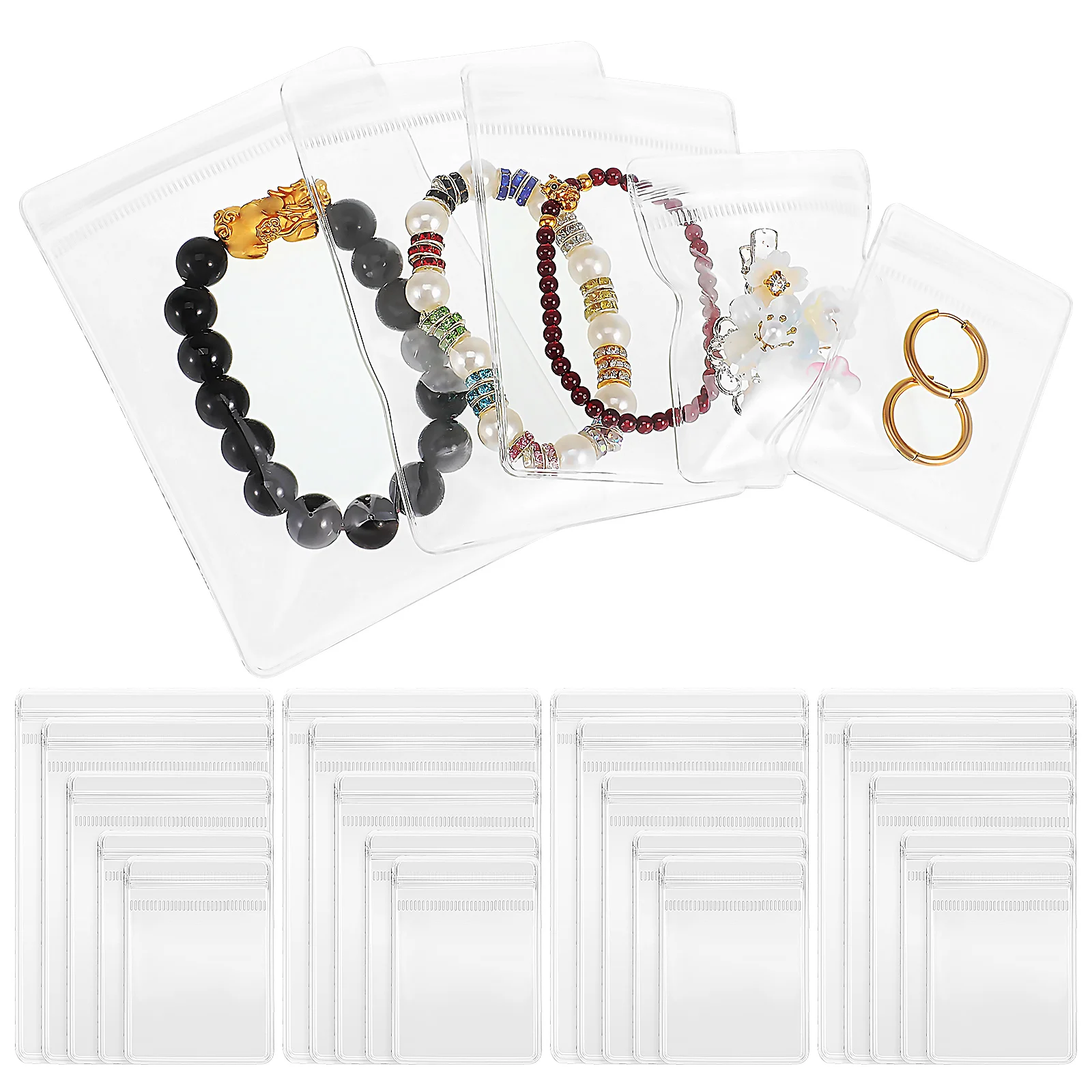150 Pcs Transparent Jewelry Bag Storage Clear Pvc Pouch Self Sealing Pouches for Necklaces Travel Bags
150 Pcs Transparent Jewelry Bag Storage Clear Pvc Pouch Self Sealing Pouches for Necklaces Travel Bags