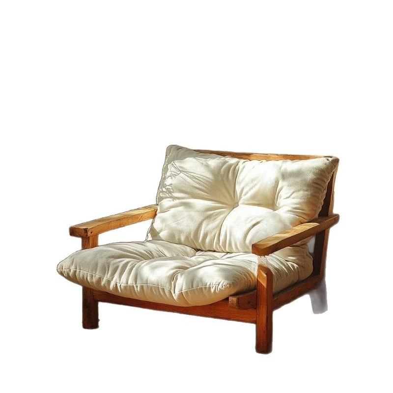 Solid wood sofa log small apartment sofa, living room modern simple single sofa wabi sandy wind furniture
Solid wood sofa log small apartment sofa, living room modern simple single sofa wabi sandy wind furniture