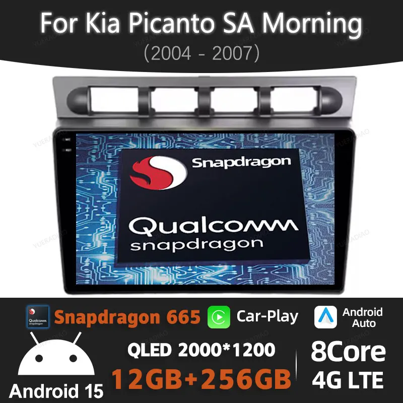 Автомобильное радио Android 15 для Kia Picanto SA Morning 2004-2007, беспроводной Carplay, авто мультимедийный стерео видеоплеер, GPS, WIFI + 4G DSP
Автомобильное радио Android 15 для Kia Picanto SA Morning 2004-2007, беспроводной Carplay, авто мультимедийный стерео видеоплеер, GPS, WIFI + 4G DSP