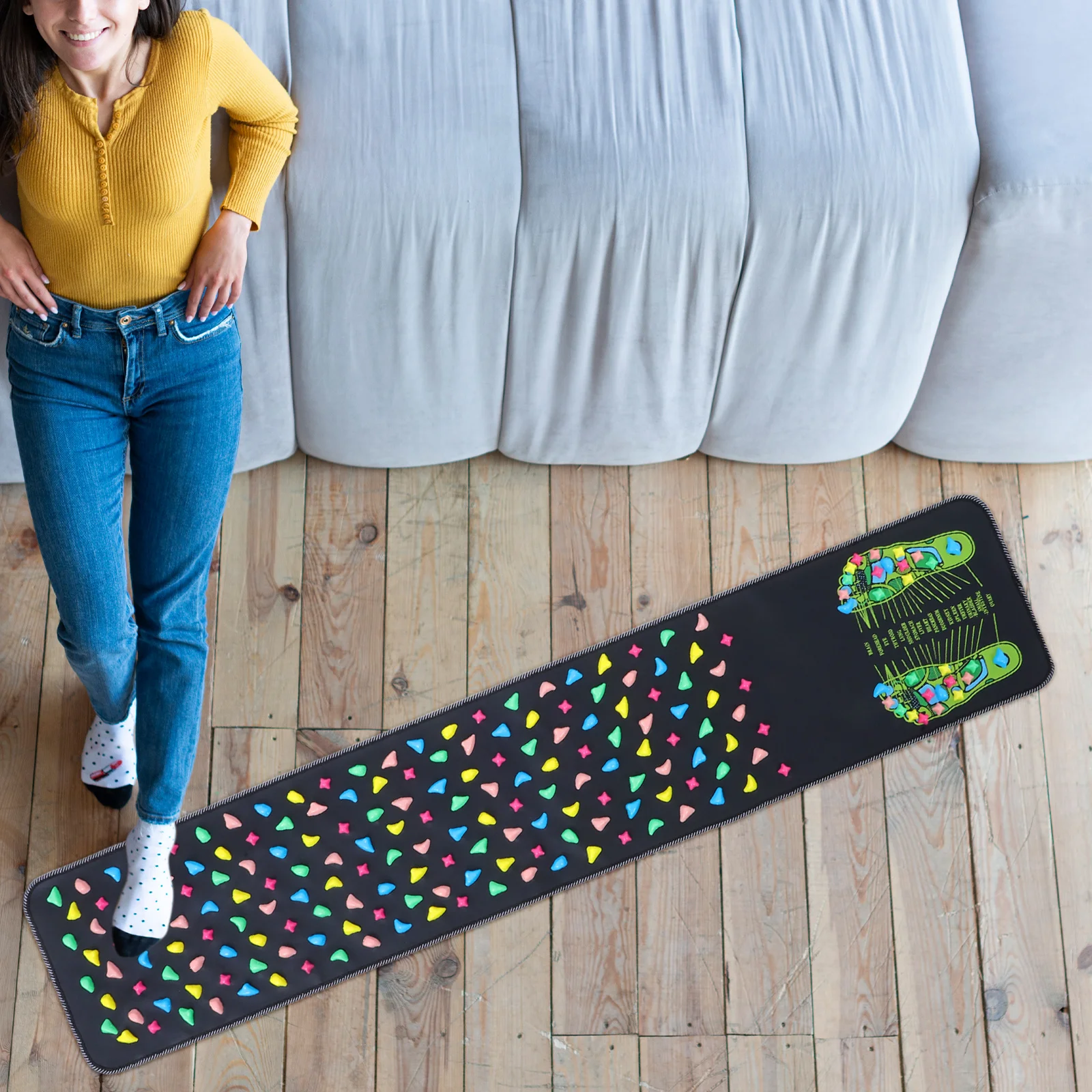 Foot Massage Mat Simulated Stone Path Pressure Point Cushion Portable Feet Tool Acupressure Mats Long Lasting Use
Foot Massage Mat Simulated Stone Path Pressure Point Cushion Portable Feet Tool Acupressure Mats Long Lasting Use