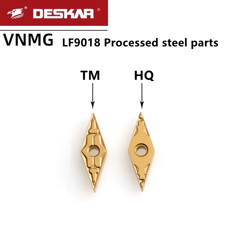 Deskar Original Vnmg160404 Vnmg160408 Vnmg160412 Tm Ma Lf9018 Cemented Carbide Cnc Blade for Steel Parts Cutter
Deskar Original Vnmg160404 Vnmg160408 Vnmg160412 Tm Ma Lf9018 Cemented Carbide Cnc Blade for Steel Parts Cutter