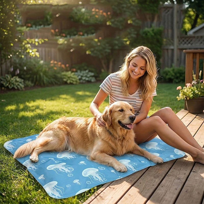 Pet Cooling Mat for Dogs And Cats Air Conditioning Gel Mat for Pets Soft Breathable Waterproof Non-Slip Pet Mat for Hot Weather
Pet Cooling Mat for Dogs And Cats Air Conditioning Gel Mat for Pets Soft Breathable Waterproof Non-Slip Pet Mat for Hot Weather