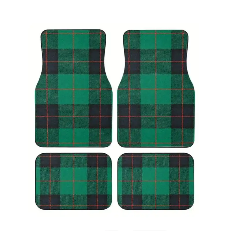 4Pcs Universal Car Floor Mats Green Black Plaid Design with Bold Red Accents Durable Non-Slip Vehicle Carpet Interior Accessorie
4Pcs Universal Car Floor Mats Green Black Plaid Design with Bold Red Accents Durable Non-Slip Vehicle Carpet Interior Accessorie