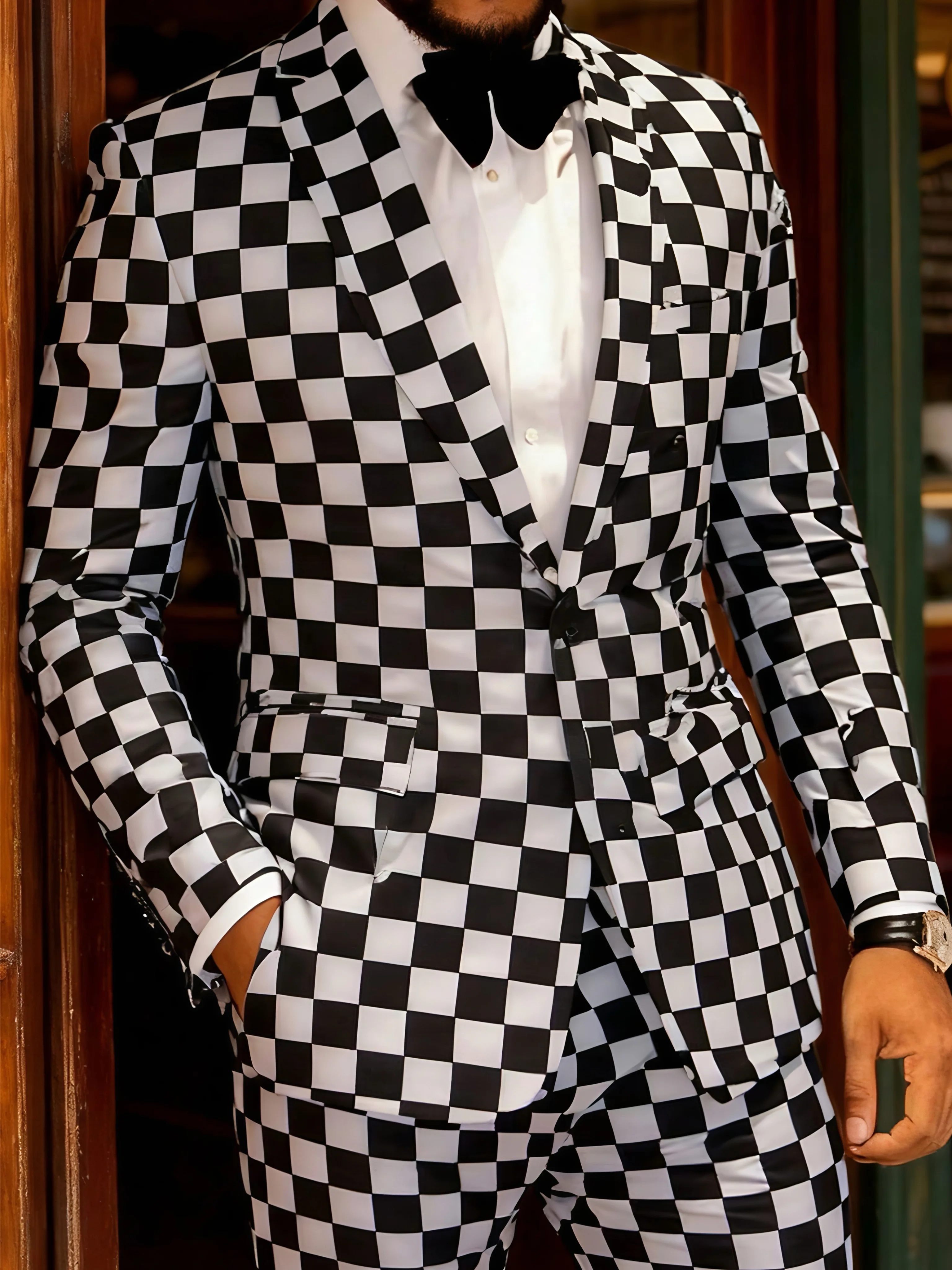 Мужской костюм-двойка, приталенный костюм на одной пуговице, приталенный костюм, мужская роскошная вечерняя куртка для ужина, брюки
Мужской костюм-двойка, приталенный костюм на одной пуговице, приталенный костюм, мужская роскошная вечерняя куртка для ужина, брюки