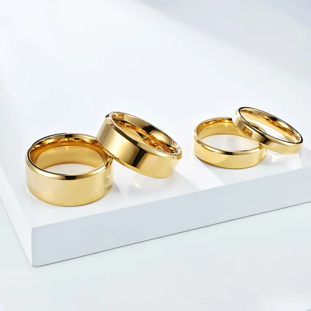 10 pcs 18k Gold Tungsten Rings for Men Women Classic Wedding Bands High Polished Beveled Edges Comfort Fit for Engagement
10 pcs 18k Gold Tungsten Rings for Men Women Classic Wedding Bands High Polished Beveled Edges Comfort Fit for Engagement
