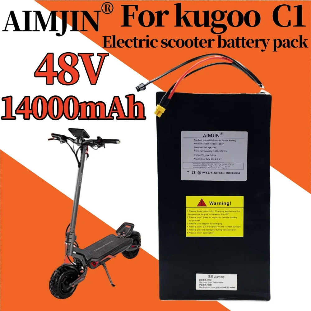 48V 14Ah 100% brand-new upgrade 13s4p Li-ion battery scooter battery for Kugoo C1/C1 Plus scooter Replace battery XT30+SM Plug
48V 14Ah 100% brand-new upgrade 13s4p Li-ion battery scooter battery for Kugoo C1/C1 Plus scooter Replace battery XT30+SM Plug