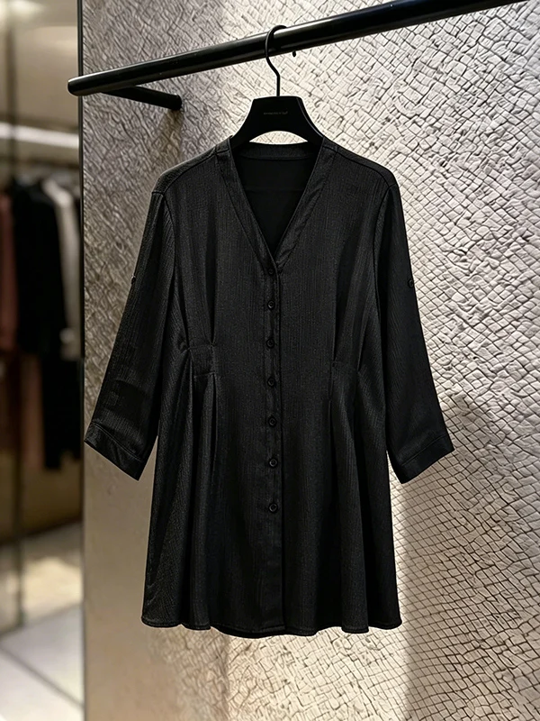 plus Size Women's Simple Style V-Neck Midi Shirt Loose Slimming Versatile Top Korean Style Commute Fashion Regular Fit
plus Size Women's Simple Style V-Neck Midi Shirt Loose Slimming Versatile Top Korean Style Commute Fashion Regular Fit