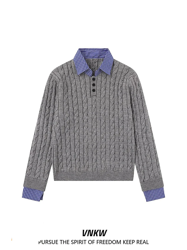 Мужской вязаный свитер в американском ретро-стиле, утепленный, повседневный, свободный, зимний, модный, городской, с воротником, имитация двухслойности, комфортный, теплый
Мужской вязаный свитер в американском ретро-стиле, утепленный, повседневный, свободный, зимний, модный, городской, с воротником, имитация двухслойности, комфортный, теплый