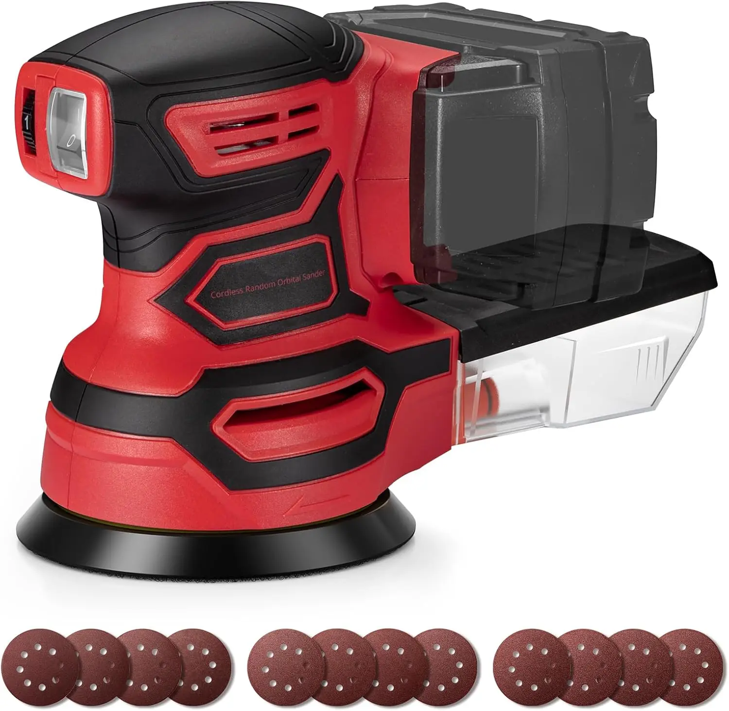 Cordless Orbital Sander 18V, Brushless 6-Speed (6000-12000 OPM), 125mm Pad with Dust Collection & Sandpapers
Cordless Orbital Sander 18V, Brushless 6-Speed (6000-12000 OPM), 125mm Pad with Dust Collection & Sandpapers