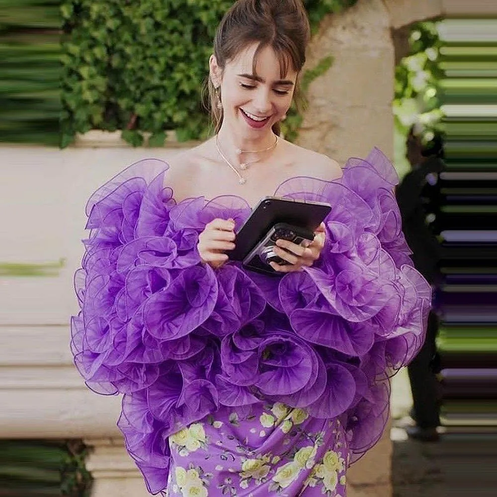 Purple Tulle Women Jackets Full Sleeves Off The Shoulder Women Party Top Puffy Custom Made Chic Birthday Tulle Coat For Photoes
Purple Tulle Women Jackets Full Sleeves Off The Shoulder Women Party Top Puffy Custom Made Chic Birthday Tulle Coat For Photoes