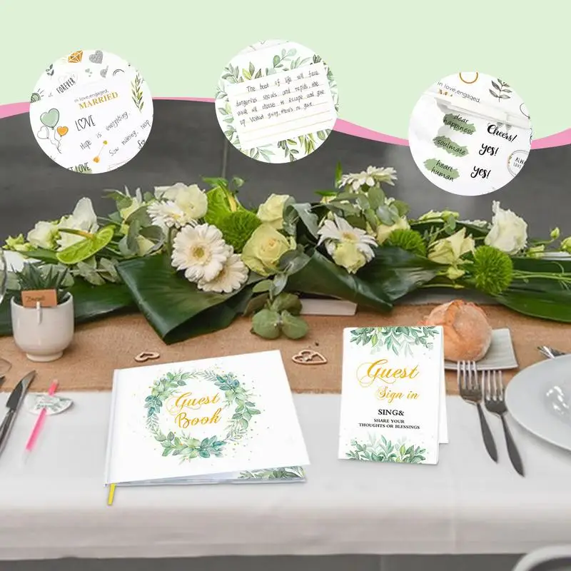 Wedding Books For Guests To Sign 120 Pages Elegant Bridal Guest Book Hardcover Photo Album Sign-in Book Includes Sign-in Pen 4
Wedding Books For Guests To Sign 120 Pages Elegant Bridal Guest Book Hardcover Photo Album Sign-in Book Includes Sign-in Pen 4