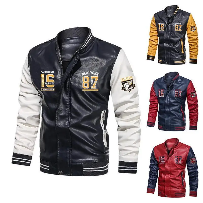 Bomber Jacket Men Baseball Motorcycle Embroidered Leather Pu Coats Slim Fit College Fleece Luxury Pilot Jackets Top Winter Coat
Bomber Jacket Men Baseball Motorcycle Embroidered Leather Pu Coats Slim Fit College Fleece Luxury Pilot Jackets Top Winter Coat