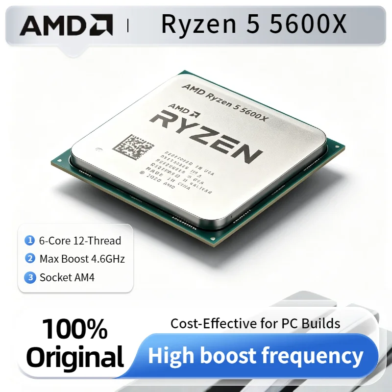 AMD Ryzen 5 5600X AMD R5 5600X CPU 6 Core 12 Thread 4.6GHz Unlocked Desktop Processor Socket AM4 Gaming OEM Tray
AMD Ryzen 5 5600X AMD R5 5600X CPU 6 Core 12 Thread 4.6GHz Unlocked Desktop Processor Socket AM4 Gaming OEM Tray