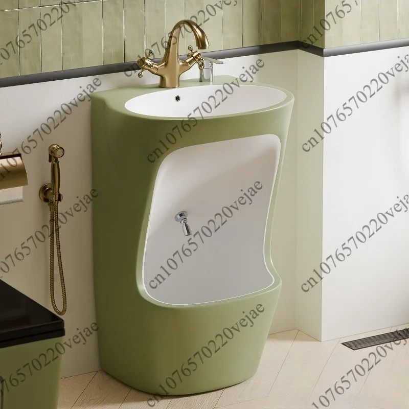 Customized retro green ceramic integrated household hand wash foot basin bathroom balcony floor column basin
Customized retro green ceramic integrated household hand wash foot basin bathroom balcony floor column basin