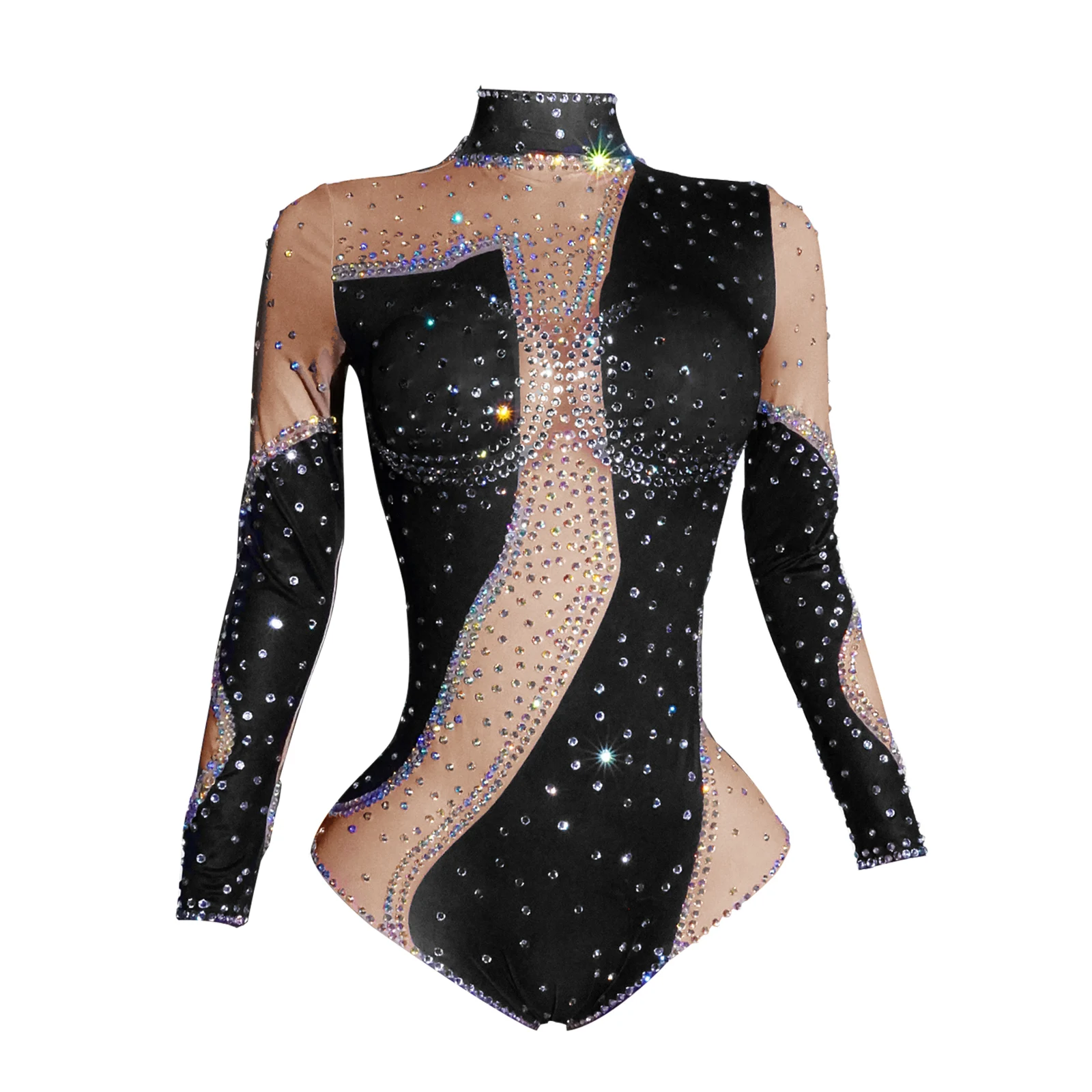 Sexy Dance Nude Rhinestone Bodysuit Long Sleeve Party Singer Nightclub Drag Queen Outfit Stage Wear Performance GOGO Costume
Sexy Dance Nude Rhinestone Bodysuit Long Sleeve Party Singer Nightclub Drag Queen Outfit Stage Wear Performance GOGO Costume
