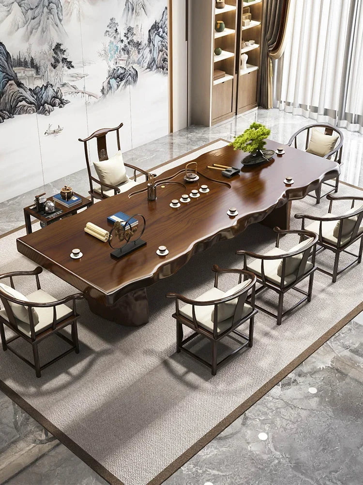 Log large board solid wood table New Chinese style brewing Modern simple Zen Household living room
Log large board solid wood table New Chinese style brewing Modern simple Zen Household living room