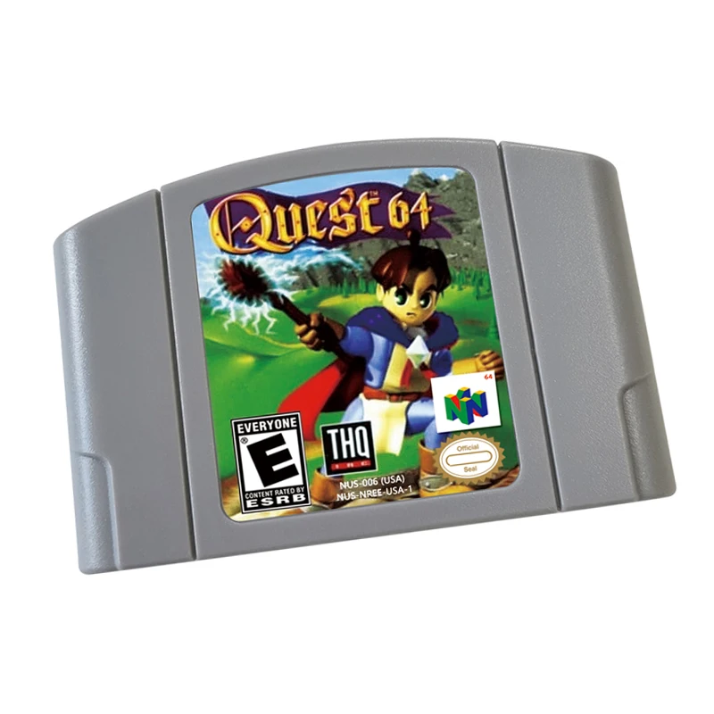 QUEST 64 Video Game Cartridge Card - Compatible model N64 – English - US Version
QUEST 64 Video Game Cartridge Card - Compatible model N64 – English - US Version