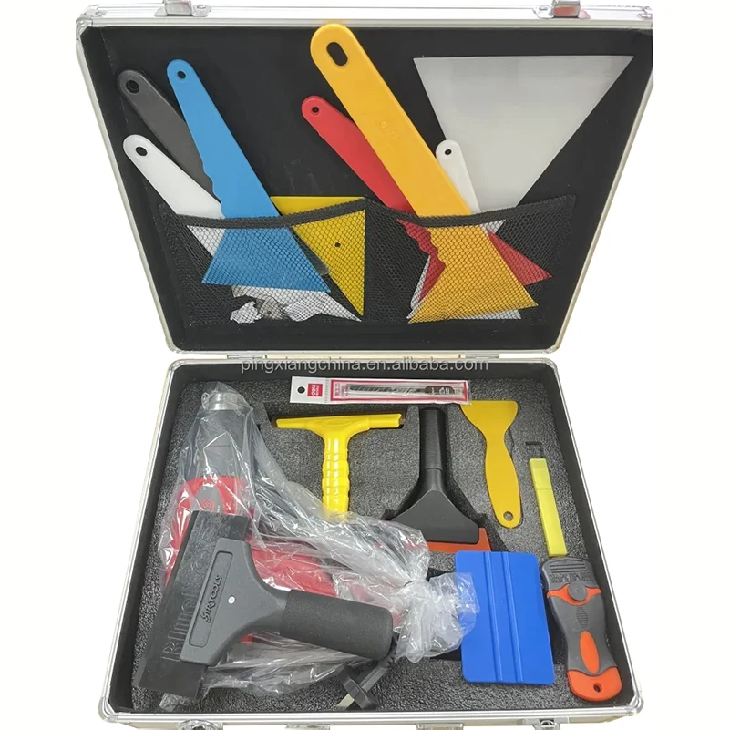 Hot Selling Toolbox Hot Gun Various Car Packaging Plastic Scraper Coloring Window Film Installation Kit
Hot Selling Toolbox Hot Gun Various Car Packaging Plastic Scraper Coloring Window Film Installation Kit