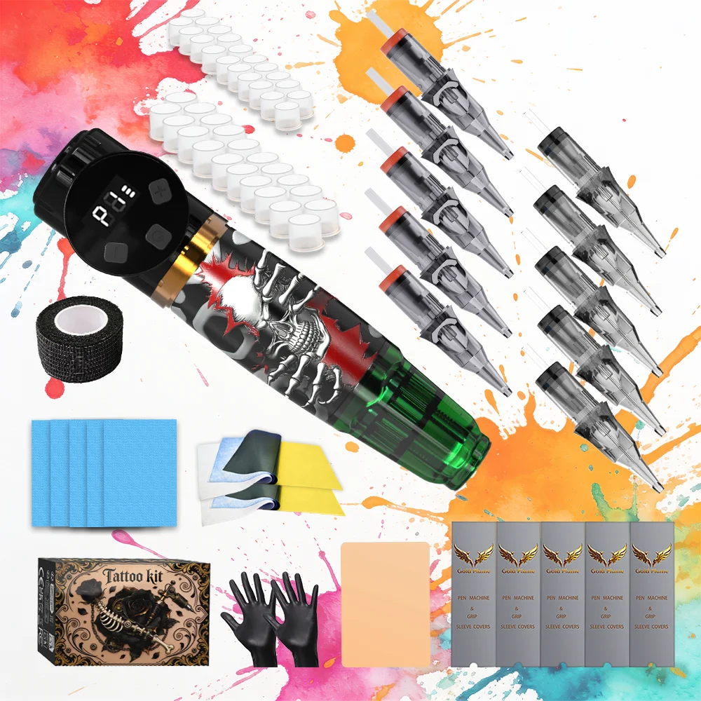 Goldplume Tattoo Gun Set, Includes 10 Tattoo Needles and Other Tattoo Supplies, Suitable for Tattoo Beginners and Tattoo Artists.
Goldplume Tattoo Gun Set, Includes 10 Tattoo Needles and Other Tattoo Supplies, Suitable for Tattoo Beginners and Tattoo Artists.