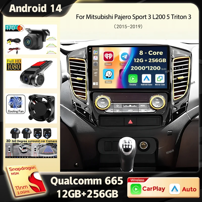 Автомобильное радио Android 14 Carplay для Mitsubishi Pajero Sport 3 L200 5 Triton 3 2015 2016 2017 2018 2019 плеер стерео мультимедийный GPS
Автомобильное радио Android 14 Carplay для Mitsubishi Pajero Sport 3 L200 5 Triton 3 2015 2016 2017 2018 2019 плеер стерео мультимедийный GPS