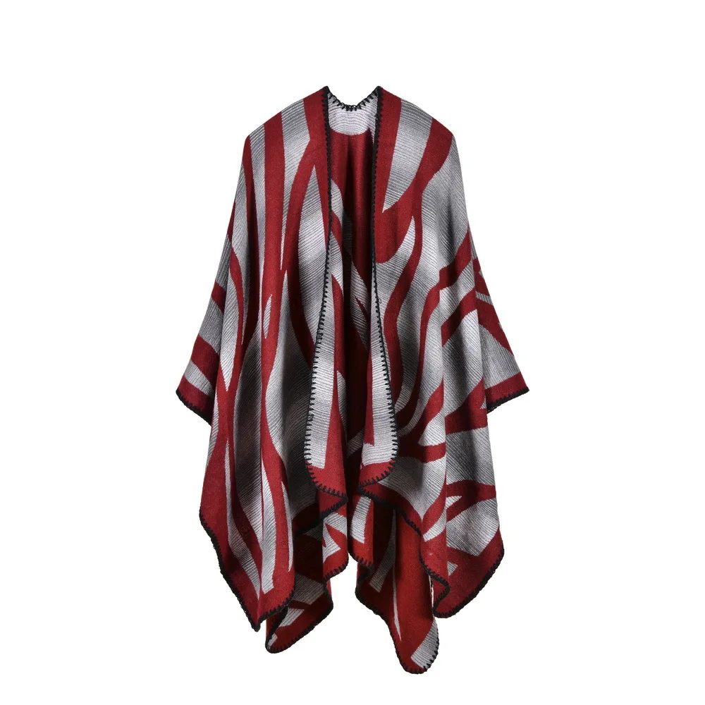 Autumn Winter Women's Camouflage Gradient Imitation Cashmere Split Fork Lengthened Thickened Shawl Ponchos Capes Red
Autumn Winter Women's Camouflage Gradient Imitation Cashmere Split Fork Lengthened Thickened Shawl Ponchos Capes Red