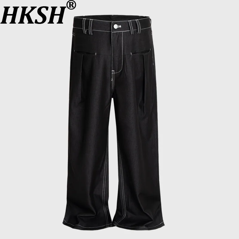 HKSH весенние новые мужские брюки в стиле ретро, женские расклешенные широкие брюки с украшением из шитья, уличная одежда, деконструированные темные повседневные брюки HK17271
HKSH весенние новые мужские брюки в стиле ретро, женские расклешенные широкие брюки с украшением из шитья, уличная одежда, деконструированные темные повседневные брюки HK17271