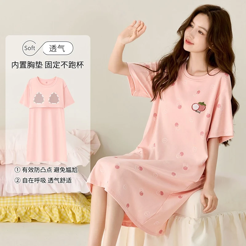 2026 Summer Short Sleeve 100% Cotton Print Nightgowns for Women Korean Loose Sleepwear Night Dress Nightdress Ladies Home Nighty
2026 Summer Short Sleeve 100% Cotton Print Nightgowns for Women Korean Loose Sleepwear Night Dress Nightdress Ladies Home Nighty
