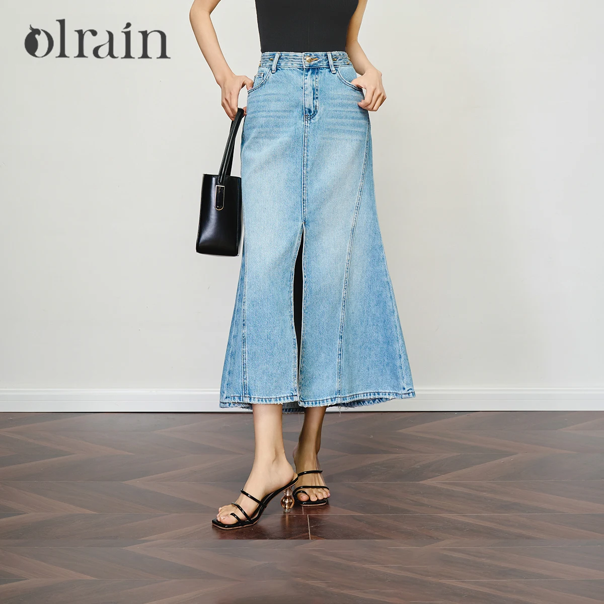 OLrain Women's 2026 Casual Denim Thin Blue Midi Rivet Skirts Woman A-LINE Trumpet Ladies Jean Skirt Smmer Clothes O57XB99562
OLrain Women's 2026 Casual Denim Thin Blue Midi Rivet Skirts Woman A-LINE Trumpet Ladies Jean Skirt Smmer Clothes O57XB99562