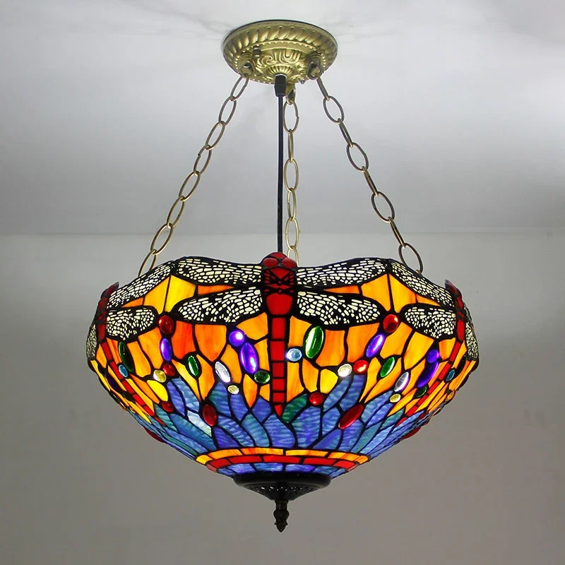 SEAN Tiffany Pendant Lamp LED Retro Creativity Living Room restaurant Bedroom Villa Hotel Corridor Color Glass Chandelier
SEAN Tiffany Pendant Lamp LED Retro Creativity Living Room restaurant Bedroom Villa Hotel Corridor Color Glass Chandelier