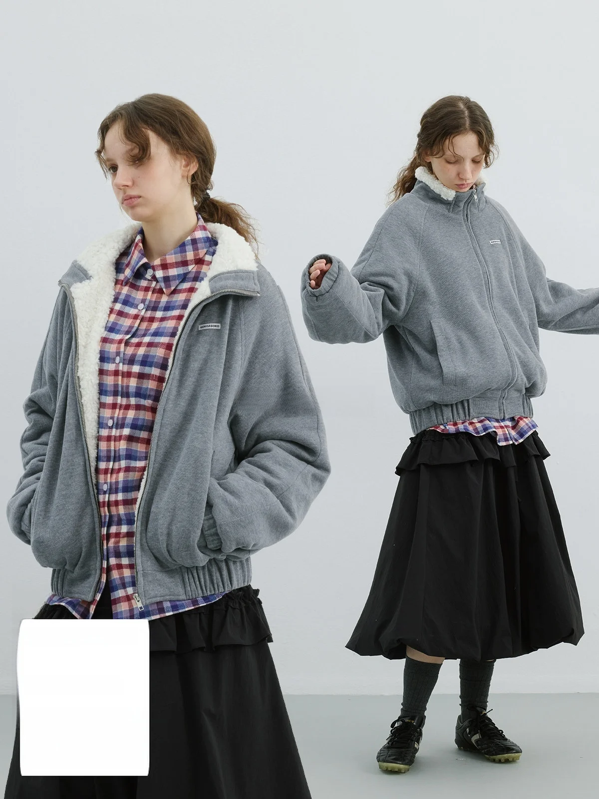 Kokoasoko Thiened Fce Lined Stand Collar Sweatirt Jaet Women's Loose ort ey Top Winter Outerwear Commute Sle
Kokoasoko Thiened Fce Lined Stand Collar Sweatirt Jaet Women's Loose ort ey Top Winter Outerwear Commute Sle