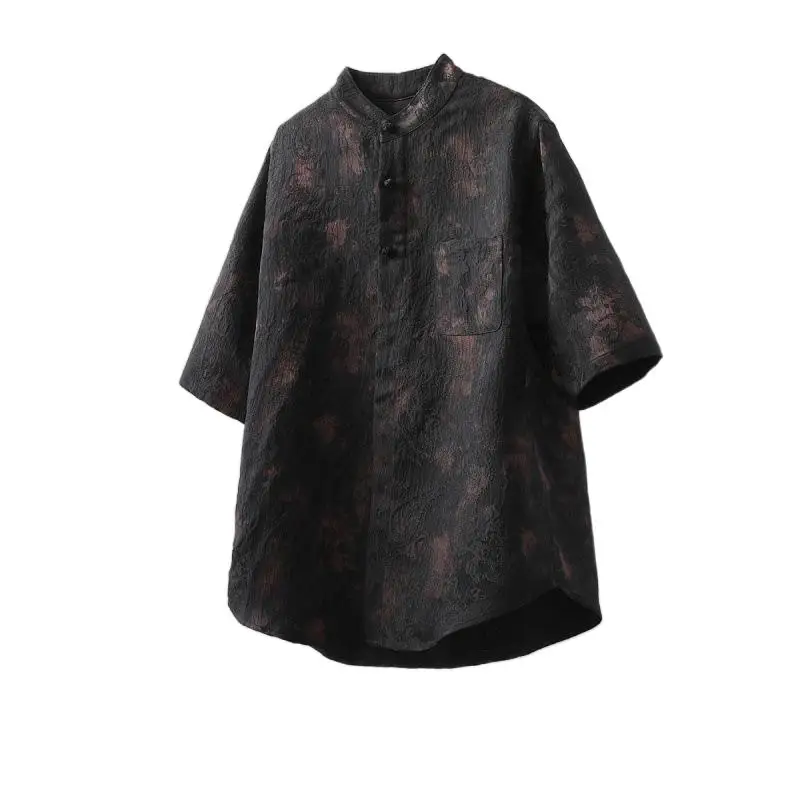 Chinese Style Summer Men's Stand Collar Shirt Casual Jacquard Loose-Fitting Chinese Short Sleeve Top
Chinese Style Summer Men's Stand Collar Shirt Casual Jacquard Loose-Fitting Chinese Short Sleeve Top