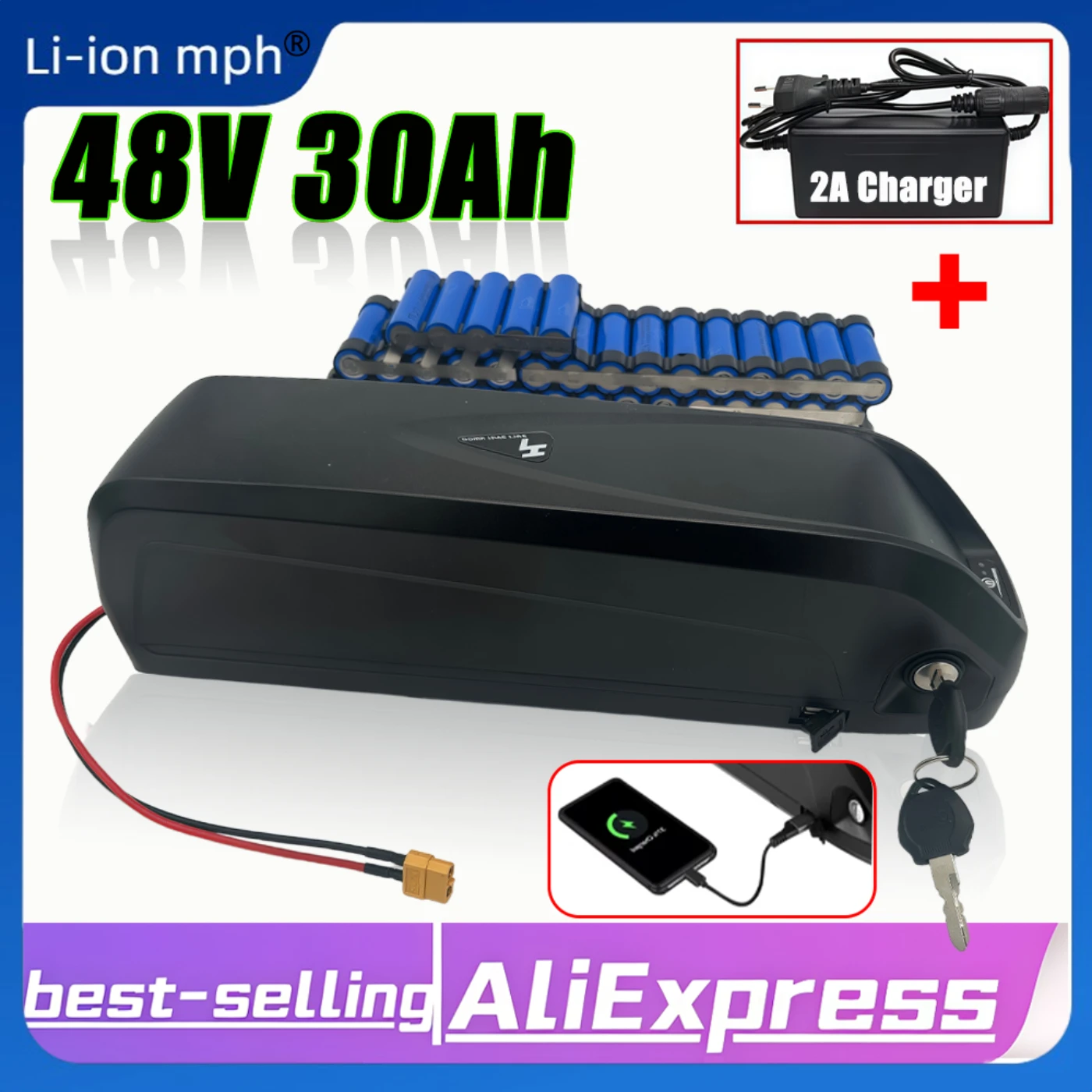 Original 48V 30Ah high quality 18650 Brand 20Ah Hailong Battery Customizable Plug For 250W 350 750W 1000W 1500W Motor +Charger
Original 48V 30Ah high quality 18650 Brand 20Ah Hailong Battery Customizable Plug For 250W 350 750W 1000W 1500W Motor +Charger