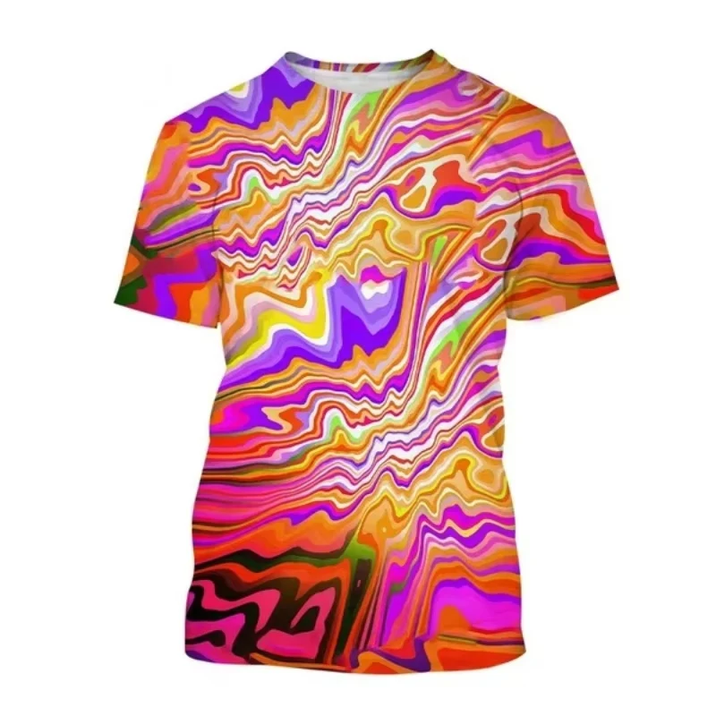 Colorful Striped 3D Printing T Shirt Summer Fashion Casual Round Collar Short Sleeve For Men Geometric Graphic Street Tee Shirts
Colorful Striped 3D Printing T Shirt Summer Fashion Casual Round Collar Short Sleeve For Men Geometric Graphic Street Tee Shirts