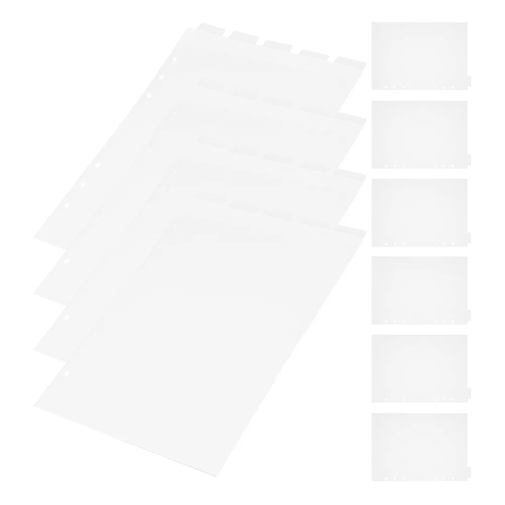 10 Sheets Plastic Binder Dividers with Writable Tabs for Notebooks Files Books Presentations Diaries Hardcover Journals Page
10 Sheets Plastic Binder Dividers with Writable Tabs for Notebooks Files Books Presentations Diaries Hardcover Journals Page