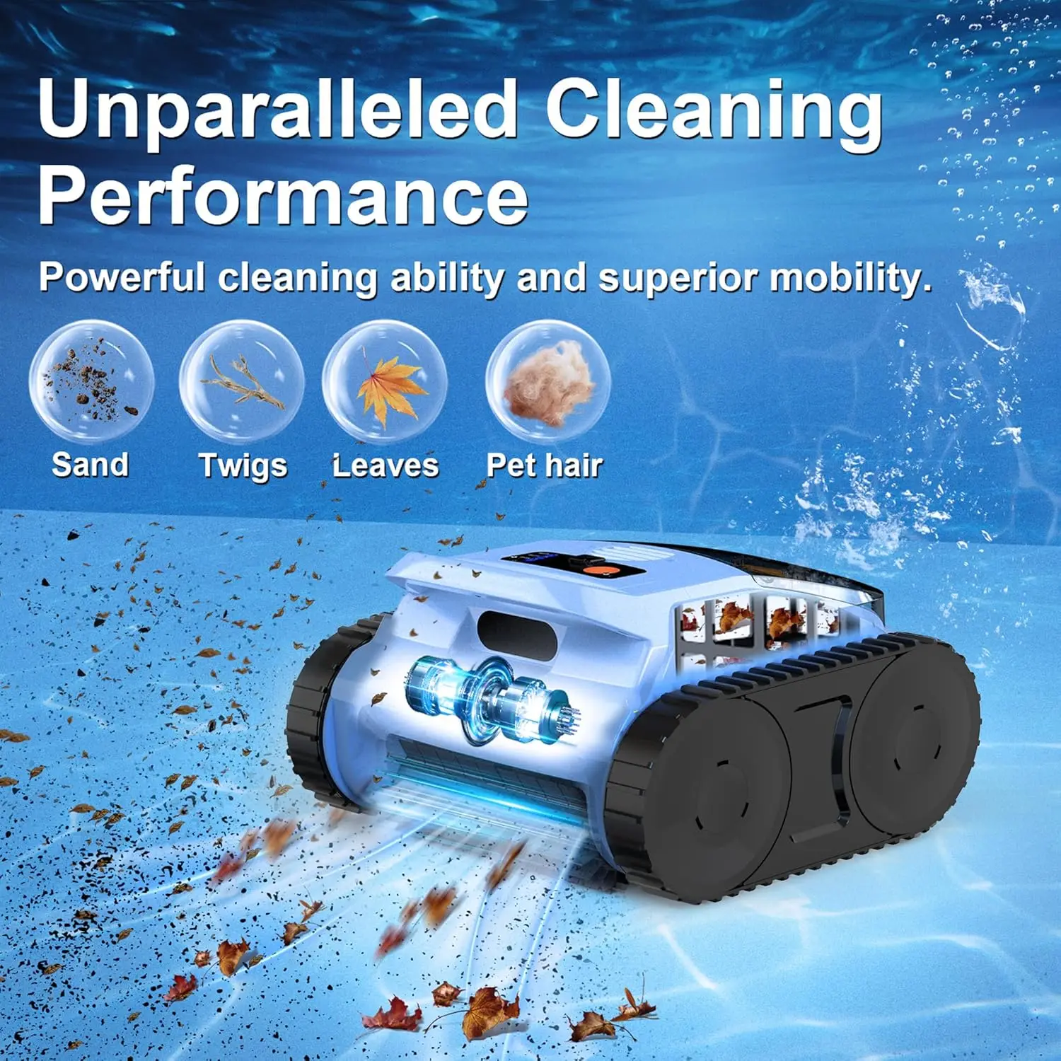 Pool cleaning robot, automatic pool-climbing vacuum robot, intelligent pool cleaning tool, pool cleaning equipment
Pool cleaning robot, automatic pool-climbing vacuum robot, intelligent pool cleaning tool, pool cleaning equipment
