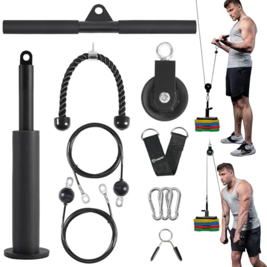 Pulley System Gym, Cable Weight Pulley System for Gym LAT Pulldown, Biceps Curl Workout, Ideal Home Gym Equipment for Forearm,
Pulley System Gym, Cable Weight Pulley System for Gym LAT Pulldown, Biceps Curl Workout, Ideal Home Gym Equipment for Forearm,