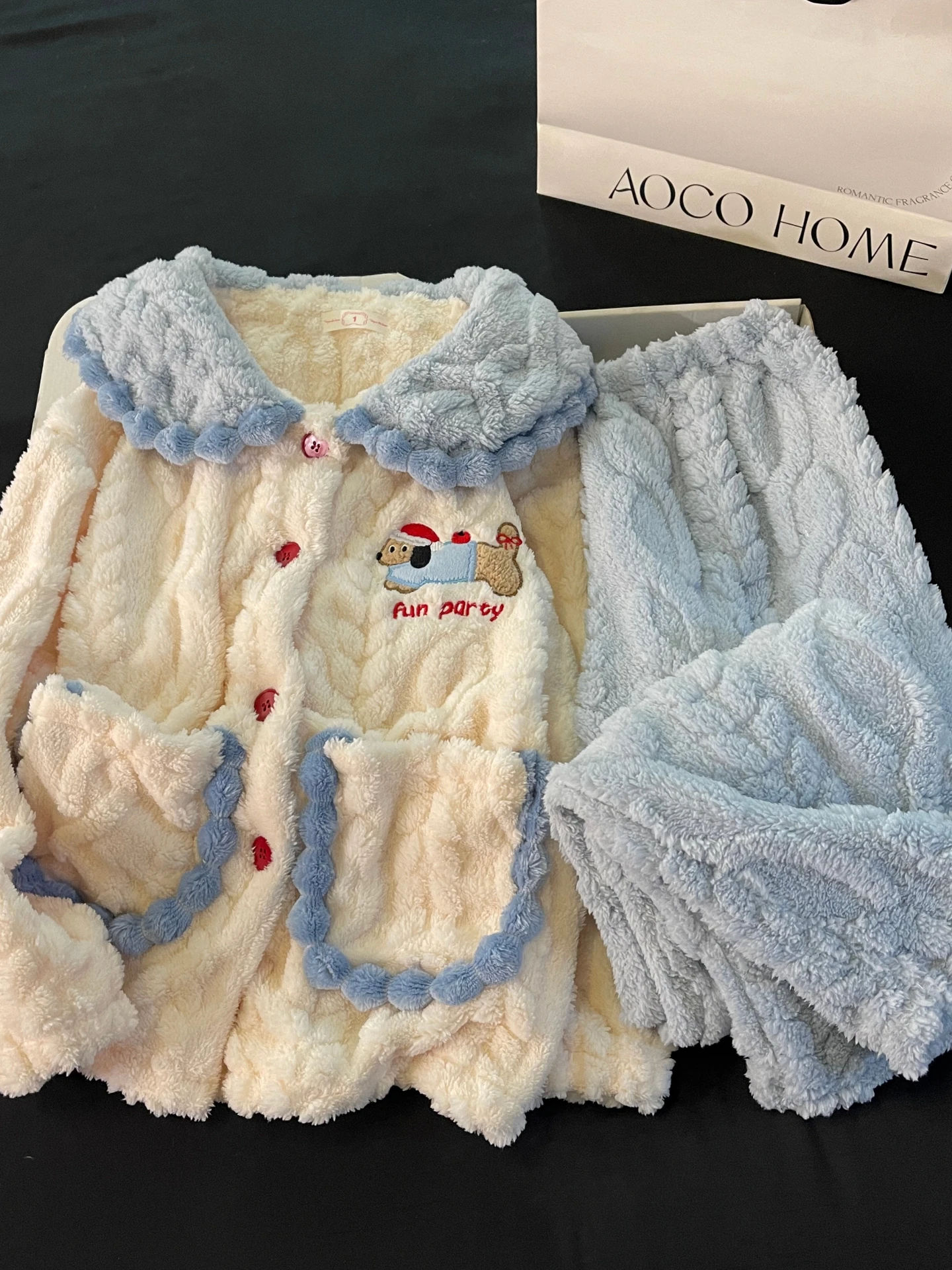 Women's Thiened Coral Fce Long Sve Spwear Autumn Winter Home Clothes Blue Dog Suit Outdoor Wearable Comfortable Pa...
Women's Thiened Coral Fce Long Sve Spwear Autumn Winter Home Clothes Blue Dog Suit Outdoor Wearable Comfortable Pa...